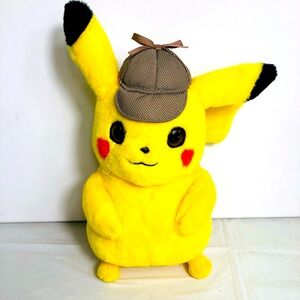 Pokemon 2019 DETECTIVE PIKACHU with Hat 9" Stuffed Plush Wicked Cool Toys